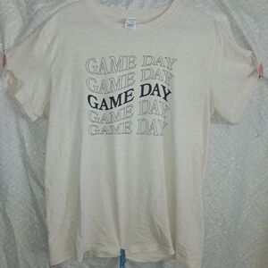 Victoria's Secret Cream Game Day Short Sleeve Tee
